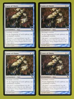 Curse of Chains x4 Shadowmoor 4x Playset Magic the Gathering MTG - Image 1