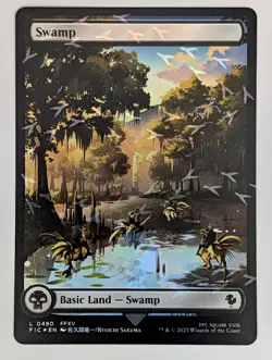 (Foil) Swamp (Chocobo Track Foil) (480) Commander: FINAL FANTASY Mtg NM - Image 1