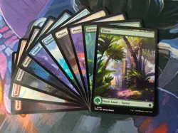 Borderless Basic Land Set of 40 - 4 of Each Art/Type | Foundations | NM | MTG - Image 1