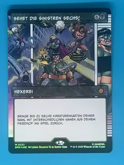 Behold the Sinister Six! (Borderless) Foil German (US Seller) - Image 1