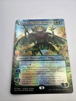 MTG Nissa, Who Shakes the World (Borderless) Commander: Bloomburrow #0084 FOIL - Image 1