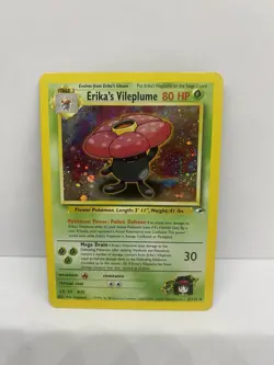 Pokemon TCG WOTC Gym Heroes Erikas Vileplume 5/132 Holo Rare Vintage LP - Image 1