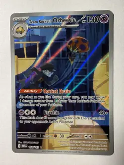 Pokemon TCG Team Rockets Orbeetle Destined Rivals 198/182 Illustration Rare NM - Image 1