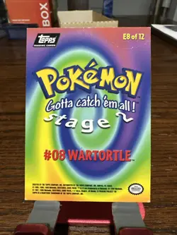 Wartortle #08 NON Holo 1999 Topps BLUE LOGO Pokemon - Image 2