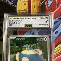 2023 Pokemon SV Promo Snorlax Full Art SVP 061 Black Star - AGS 10 Gem-Mint - Image 3