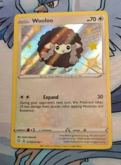 Pokemon TCG Wooloo SV103/SV122 Shining Fates Shiny Holo Rare NM - Image 1