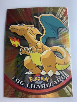 1999 Topps Pokemon TV #06 Charizard (B) Silver Foil Black Logo (Rays 2nd Print) - Image 1