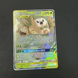 Pokemon Rowlet & Alolan Exeggutor GX 1/236 Tag Team Unified Minds Holo TCG - Image 1