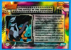 1999 Topps Pokemon Mewtwo Strikes Back The Battle of Champions #25 Blues Logo - Image 2