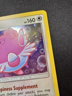 Blissey 153/214 SM Lost Thunder Cosmos Holo Rare SWIRL ?? Pokemon TCG NM - Image 2