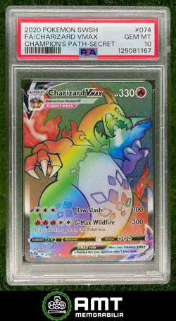 Charizard VMAX PSA 10 2020 Pokemon Sword & Shield Champion's Path Secret 074/073 - Image 1