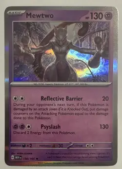 Mewtwo 150/165 - Pokemon TCG Scarlet & Violet 151 - NM/M - HOLO RARE - Image 1