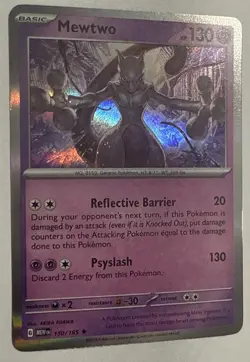 Mewtwo 150/165 - Pokemon TCG Scarlet & Violet 151 - NM/M - HOLO RARE - Image 2
