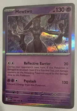 Mewtwo 150/165 - Pokemon TCG Scarlet & Violet 151 - NM/M - HOLO RARE - Image 3