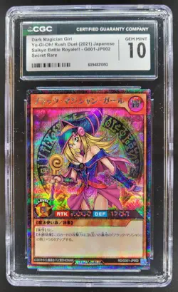 2021 YU-GI-OH! JAPANESE RUSL DUEL DARK MAGICIAN GIRL SECRET RARE CGC 10 PT - Image 1