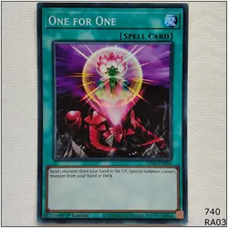One for One - RA03-EN056 - Super Rare 1st Edition Yugioh - Image 1