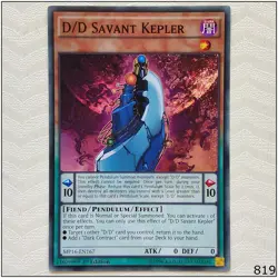 D/D Savant Kepler - MP16-EN167 - Common 1st Edition Yugioh - Image 1