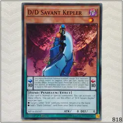 D/D Savant Kepler - MP16-EN167 - Common 1st Edition Yugioh - Image 1