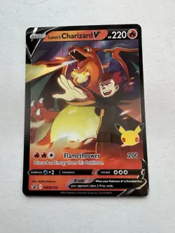Pokemon: Lance’s Charizard V SWSH133 Celebrations Promo Card NM/M - Image 1