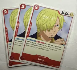 X3 One Piece Card Game TCG Sanji OP01-013 Demo Deck Card Regular - Image 1