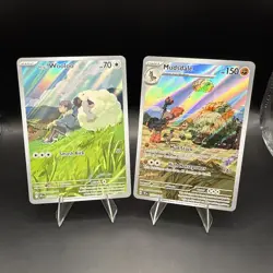 Pokemon TCG Hop’s Wooloo & Mudsdale Full Art 2-Card Lot Holo NM - Image 1