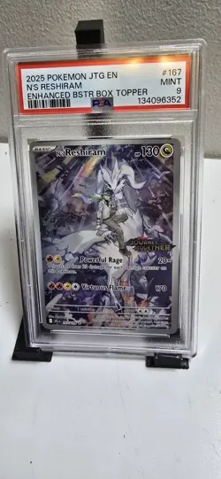 Pokemon TCG N's Reshiram Illustration Rare Card 167/159 Journey Together PSA 9 - Image 3