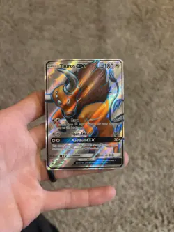 Pokemon Tauros GX Holo Full Art Ultra Rare Card 144/149 Sun & Moon Base Set - Image 1