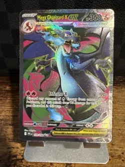 Pokemon Mega Charizard X EX 109/094 Full Art Phantasmal Flames NM TCG Card - Image 1