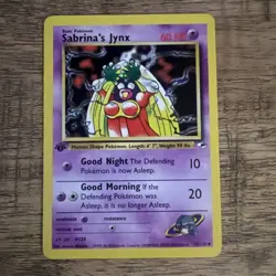 Pokemon TCG Uncommon Card Gym Heroes 1st Edition Sabrina's Jynx 59/132 NM - Image 1