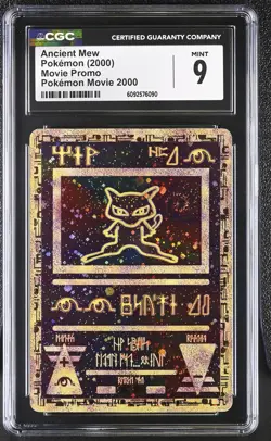 CGC 9 MINT Ancient Mew 2000 Movie Promo Reverse Holo SWIRL Pokemon Card - Image 1