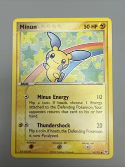 Minun 67/101 Non Holo Common Hidden Legends Pokemon Card - Image 1