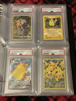 Lot Of 20x PSA Graded Pikachu Pokemon Cards In An Official Pikachu Binder - Image 1