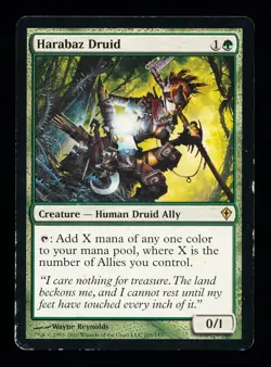 * * 1x Harabaz Druid x1 * * Worldwake MTG MP Moderately Played - Image 1