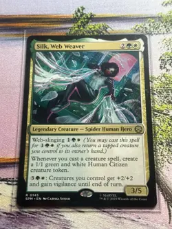 Silk, Web Weaver SPM NM MTG Spider-Man Magic The Gathering - Image 1
