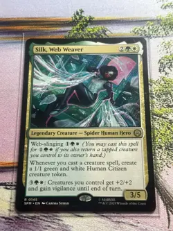 Silk, Web Weaver SPM NM MTG Spider-Man Magic The Gathering - Image 2