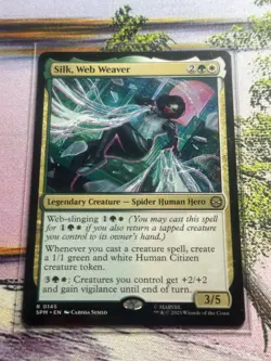 Silk, Web Weaver SPM NM MTG Spider-Man Magic The Gathering - Image 3