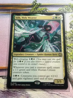 Silk, Web Weaver SPM NM MTG Spider-Man Magic The Gathering - Image 4