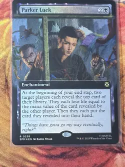 Parker Luck Mtg Spiderman Magic The Gathering Foil Extended Art - Image 4