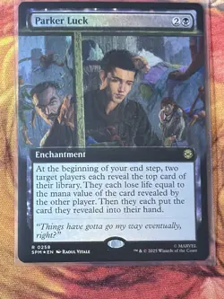 Parker Luck Mtg Spiderman Magic The Gathering Foil Extended Art - Image 5