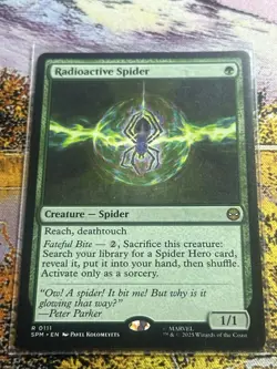 Radioactive Spider SPM NM MTG Marvels Spiderman Magic The Gathering - Image 3