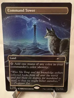 Command Tower Avatar: The Last Airbender Secret Lair MTG Rainbow Foil Near Mint - Image 1