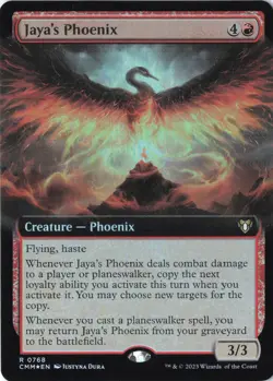 Jaya's Phoenix (Extended Art) R Commander Masters 768 LP Foil - Image 1