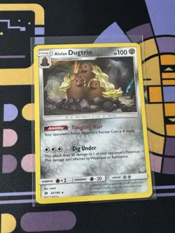 Alolan Dugtrio 87/149 S&M Base Set Pokemon TCG Holo Near Mint/Mint - Image 1