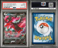 2021 Pokemon SWSH Chilling Reign Galarian Moltres V #097/198 PSA 10 GEM MINT - Image 1