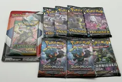 Lot of (9) Pokemon TCG Booster Packs Lost Thunder Forbidden Light Evolving FS - Image 1