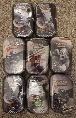 Pokemon TCG Black Bolt White Flare Unova Mini Tin Sealed Lot of 8 - Image 1