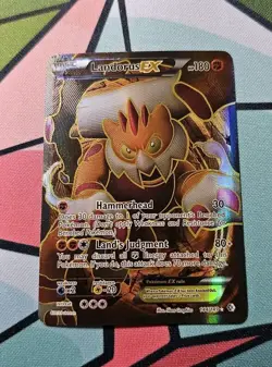 Pokemon Boundaries Crossed #144/149 Landorus EX Full Art NM/LP+ - Image 1