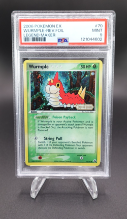Wurmple 2006 Pokemon EX Legend Maker Reverse Foil #70 PSA 9 - Image 1