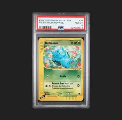 2002 POKEMON EXPEDITION #94 BULBASAUR-REVERSE FOIL PSA 8 - Image 1