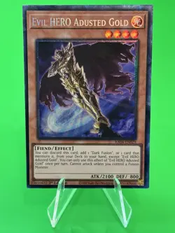 Yu-Gi-Oh Quarter Century Stampede Evil Hero Adusted Gold CR RA04-EN029 NM!!! - Image 1